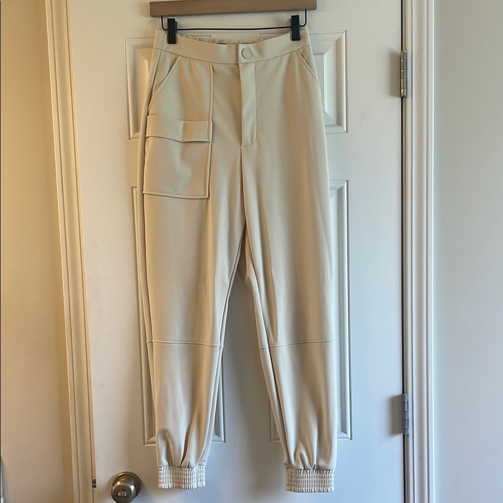 Zara Cream Jogger Pants Sz S